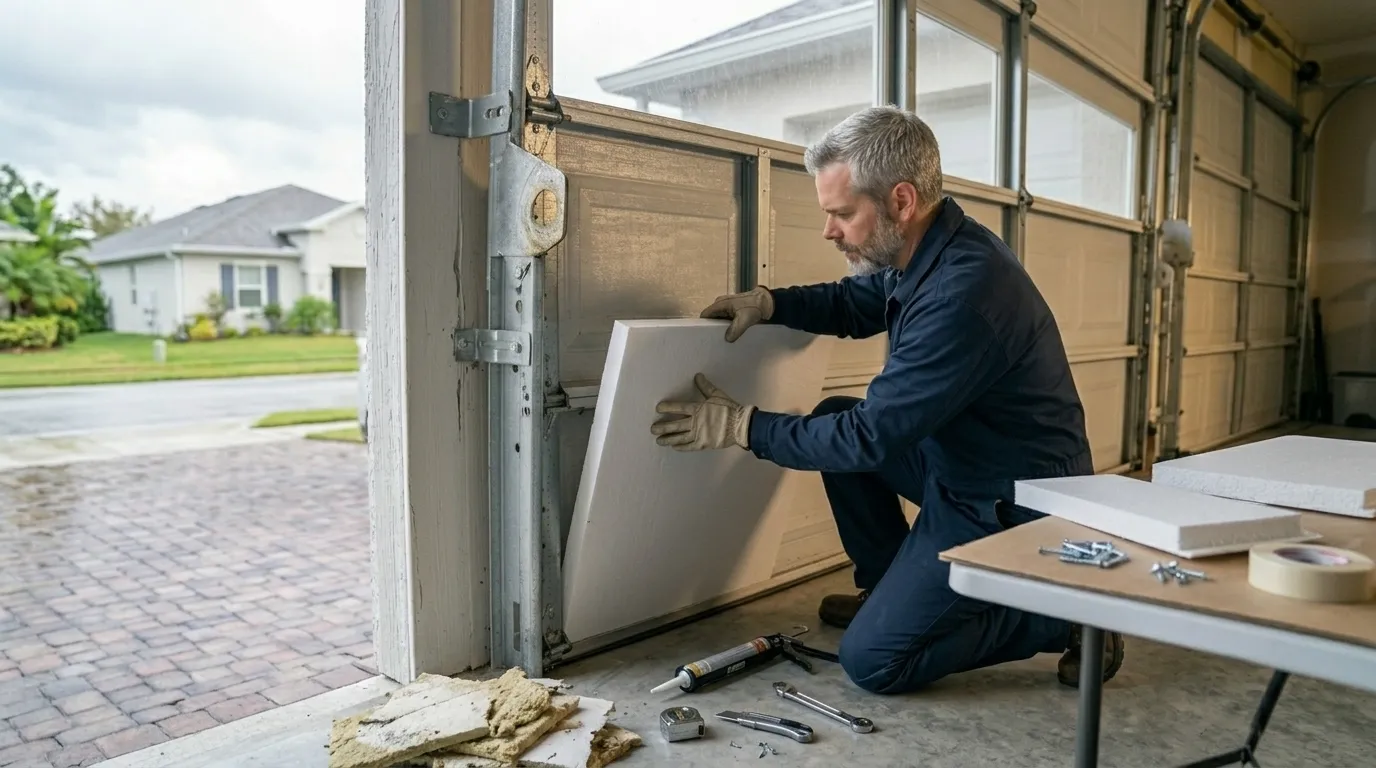 Panel Replacement for Auburndale's Late-1980s Garage Doors in Winter Haven